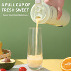 Pouring a smoothie from the jar